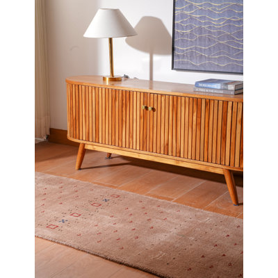 Tapis de couloir en laine nouée à la main de style écologique de Manns