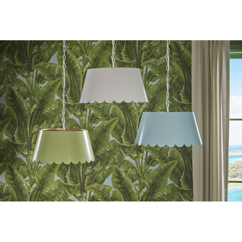 Mirasol Pendant, 10" H x 21" W x 21" D, Spring Green