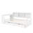Twin Size Corner Bed Frame With Bookcase And 2 Underbed Storage Drawers, Modern Bed With Desk And Charging Station, Platform Daybed For Kids & Teens,white-1065125085