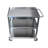 Stainless Steel. 3 Shelf Metal Utility Cart on Wheels with Handle-87212780