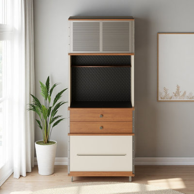Minimalist Modern Wood-tone Slim & Tall Pantry Cabinet
