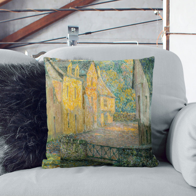 Square Throw Cushion, 55cm H x 55cm W x 20cm D, Stone