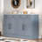 Modern Sideboard With 1 Drawer, 2 Adjustable Shelves And 2 Door Shelves, Set Of 2-1672937039