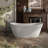 MonBlari 60" X 31" Freestanding Soaking Acrylic Bath tub with Overflow and Pop-up Drain For Bathroom-120392932