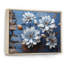 Impression moderne sur bleu et blanc de bleuet moderne sur toile-1295250702-1295250701