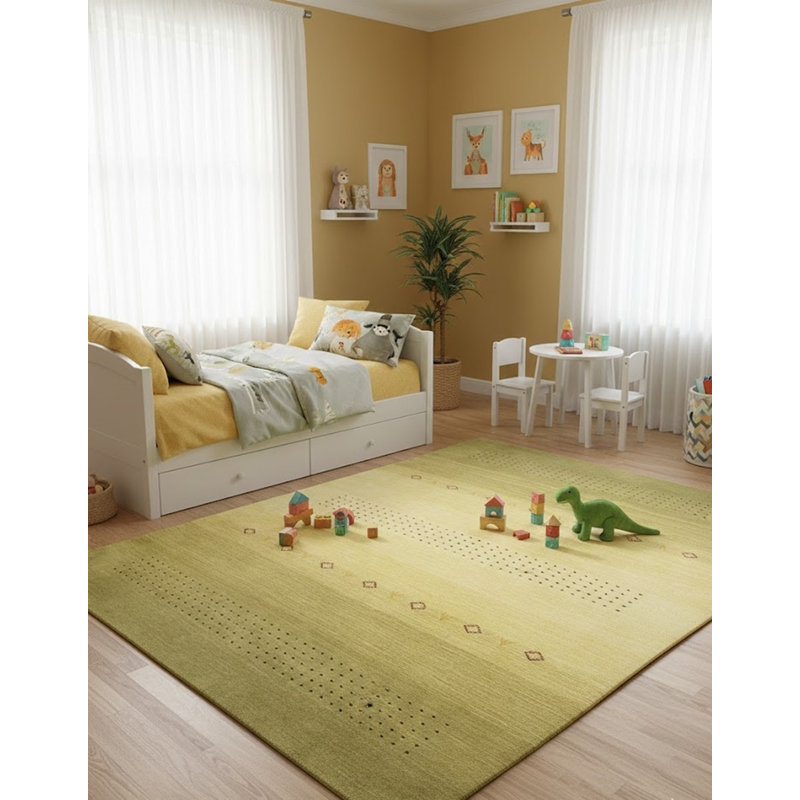 Tapis oriental multicolore à rayures multicolores 4 x 6