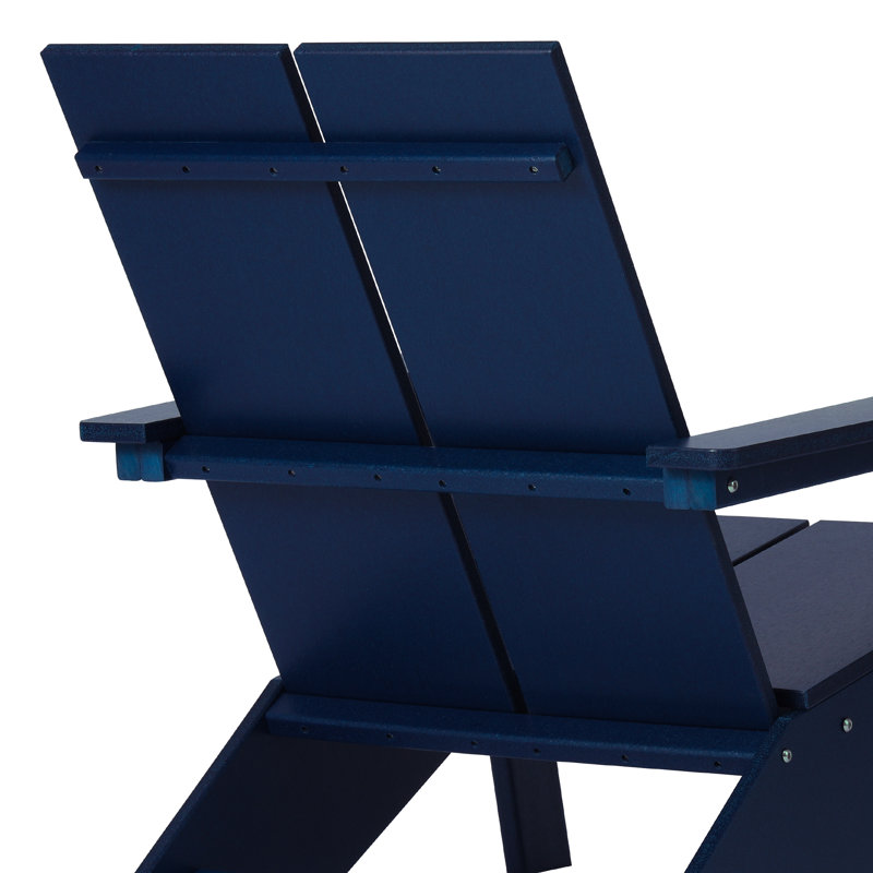 Chaise Adirondack en plastique résistante aux intempéries Lollis, Marine