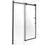 Porte de douche sans cadre 58-59 x 75 en verre trempé transparent 5/16 en noir mat