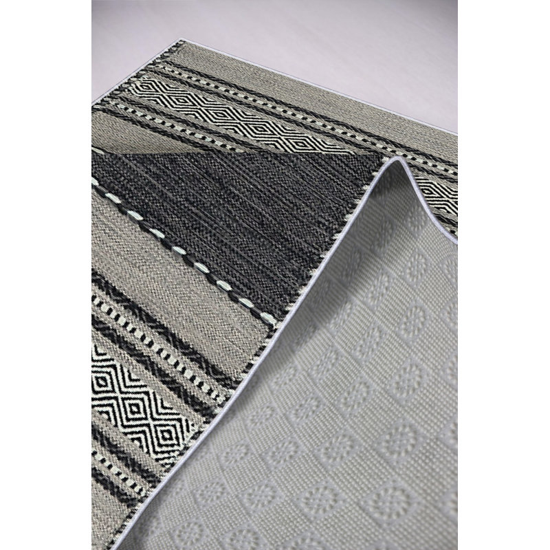 Elegant Dark Grey Area Rug, 3.9 x 5.9 ft | 100% Polyester, 650 g/m², 0.16 in Pile Height | Antibacterial, Eco-Friendly, Non-Slip PVC Dot Underside | Machine Washable, Perfect for Living Room & Bedroom Decor