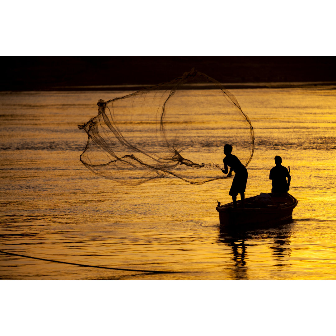 Fischer im Fluss Ganges