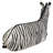 African Striped Zebra Sculptural Bench
