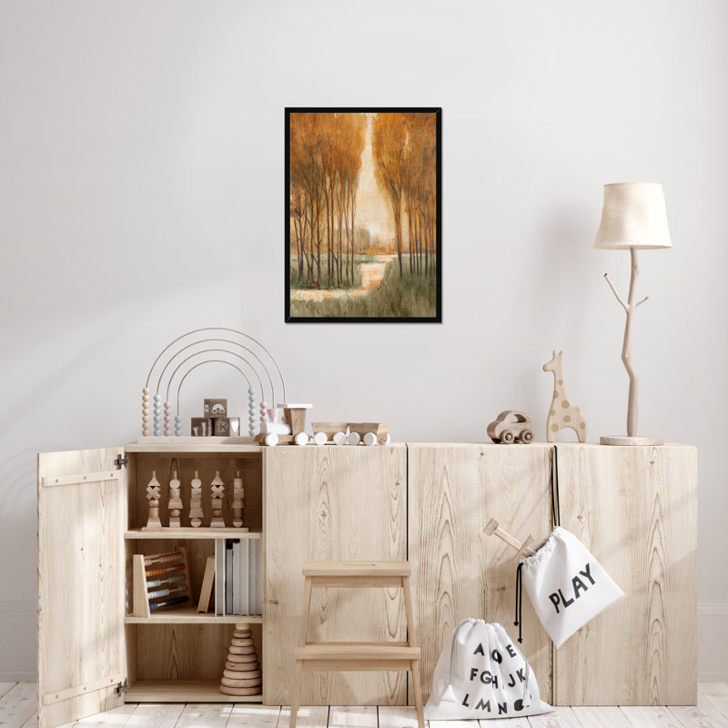 Golden Forest I by Timothy O' Toole - Painting, 50cm H x 34cm W, Black Framed Paper Print