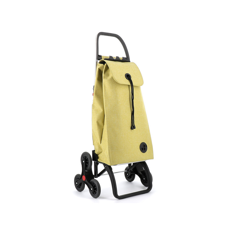 Shopping Trolley Rolser I-Max Tweed 6 Wheels Stair Climbers Foldable, Green