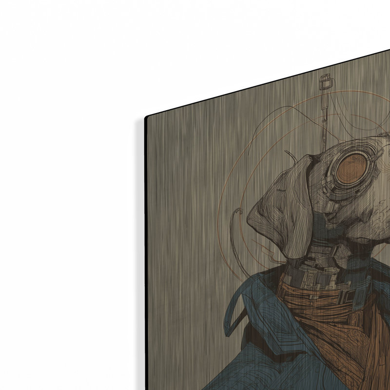  «Industrial Dog» par Ann Klee, art mural en métal, 12 po x 12 po, H 12 po x l 12 po