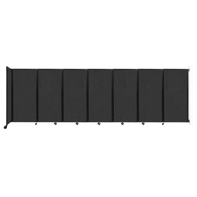 11 - Cloison pliante à panneaux, Noir, 7, L 234 po x H 72 po x P 12 po