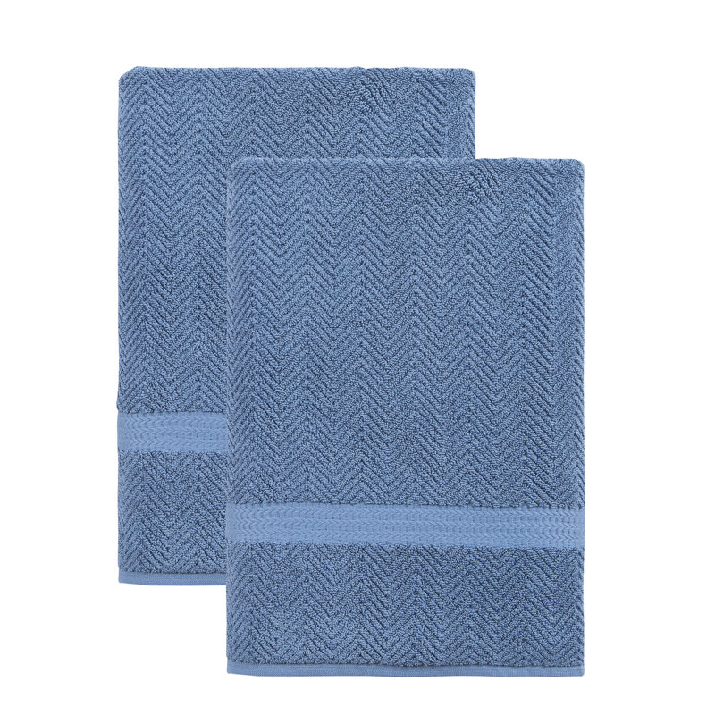 Vandewa Luxury Turkish Cotton Bath Sheet Set, Midnight Blue, Bath Sheet - 2 Pack