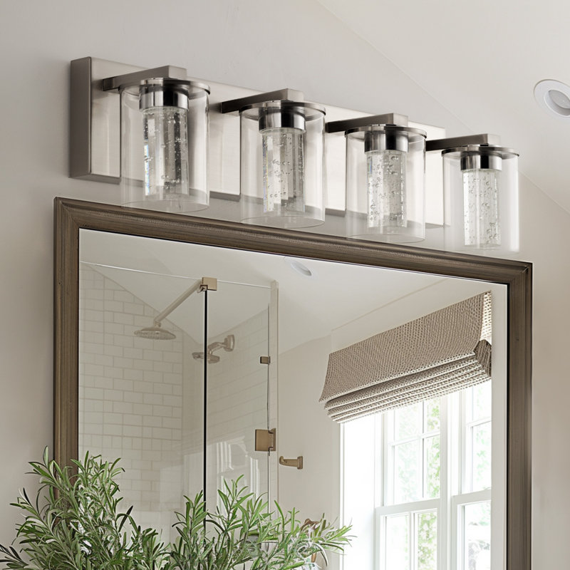 Dimmable LED Vanity Light, 4, Brushed Nickel