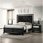 Table de chevet de luxe 2 pour chambre à coucher - noir avec détails étincelants