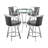 Ardie Glass Top Four Leg Dining Set-870226409-816204984-816204985