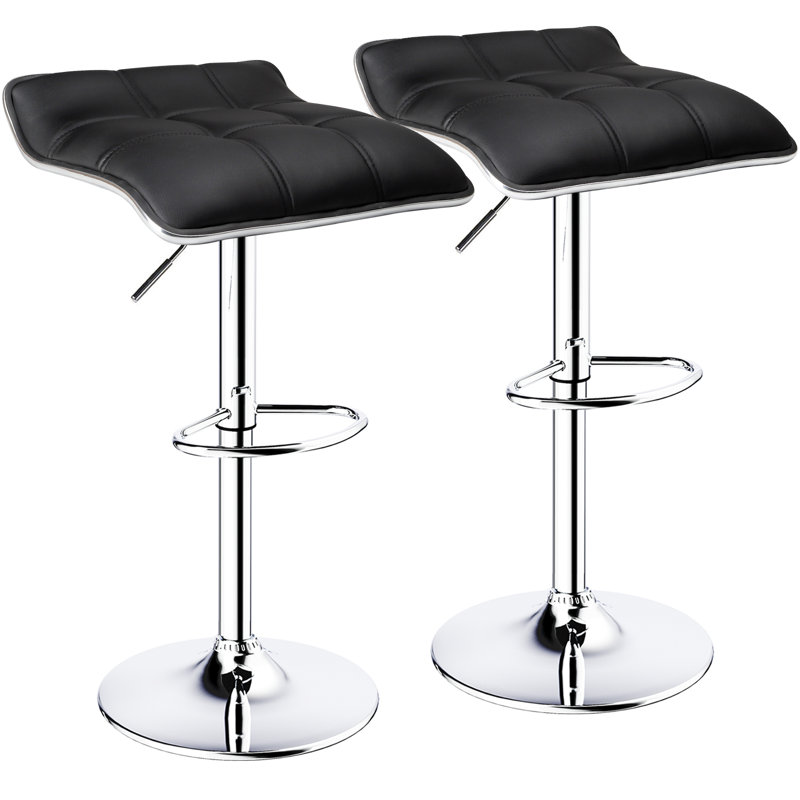 Tabouret de bar réglable à hauteur variable, Noir