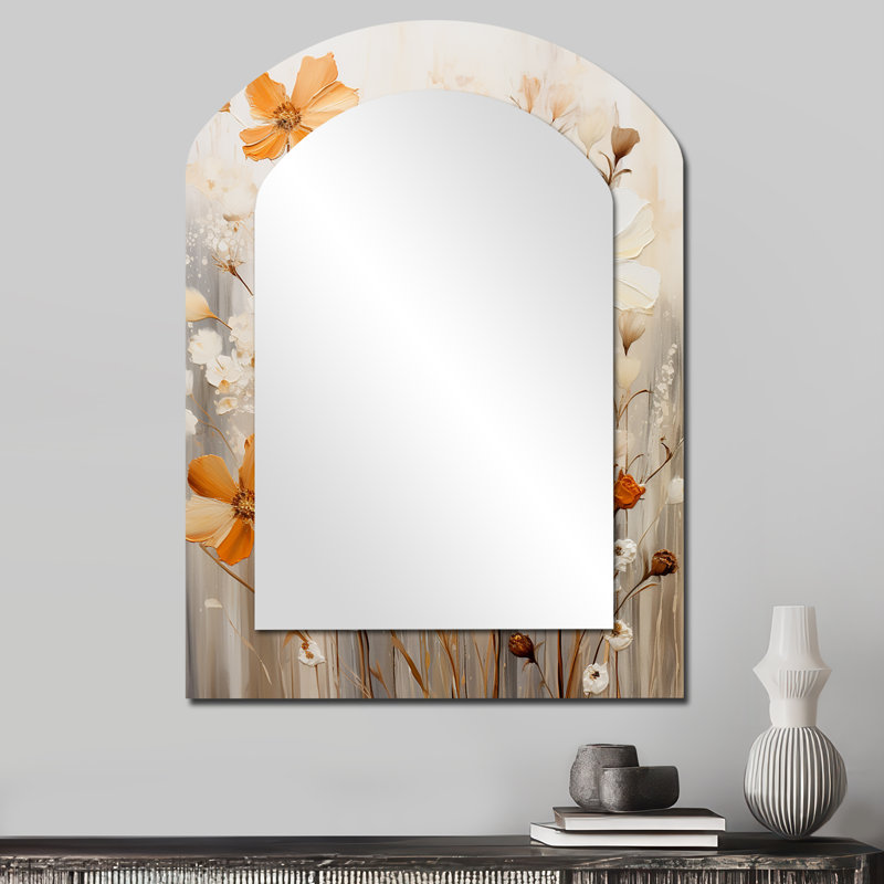 Miroir mural asymétrique moderne Minimalisme, 34 po x 25 po