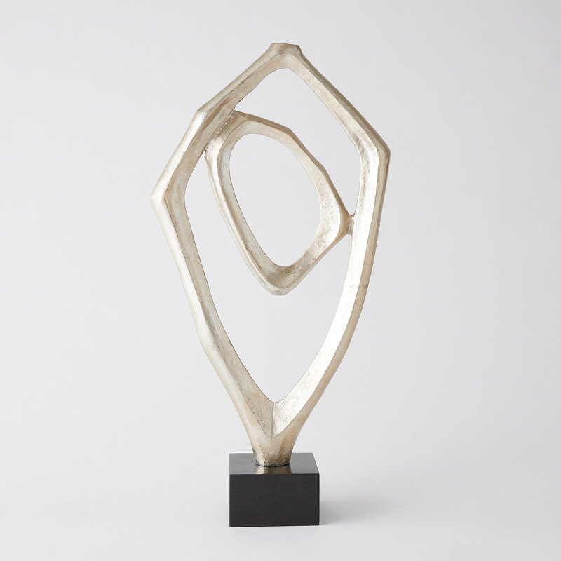 Interplay Sculpture-Bronze, Black/Silver