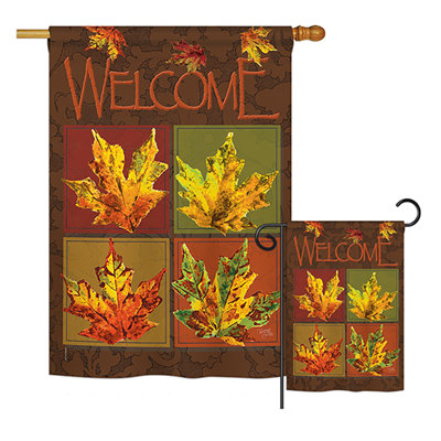 Double Sided Polyester Thanksgiving Flag Set
