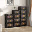 Armoire de rangement pliante polyvalente avec porte magnétique et roulettes, idéale pour organiser divers espaces et classer des articles