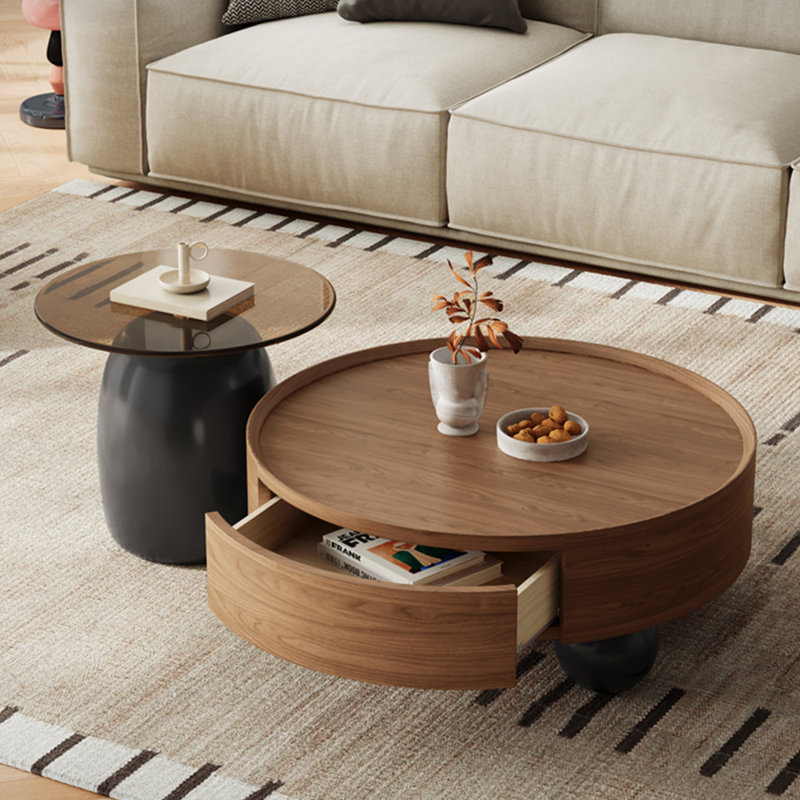 Medieval-style round coffee table