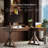 L-Shaped Standing Desk with Monitor Riser & Storage Drawers, Accent Base Height Adjustable Home Office Desk