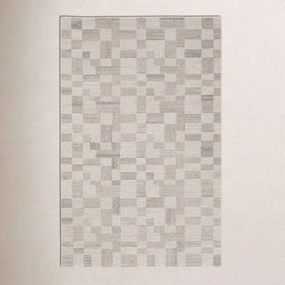 Tildi Hand-Tufted Plaid Wool Rug