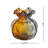 Solara 6" Ribbed Two-Tone Art Glass Vase For Small Arrangements (Amber / Gray)-1789736426