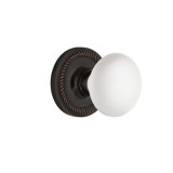 Rope Rosette with White Porcelain Door Knob