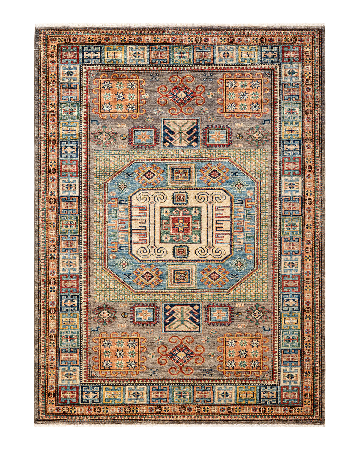 Hand Knotted Wool Area Rug Serapi Tribal Area Rug 6' 0 x 8' 5