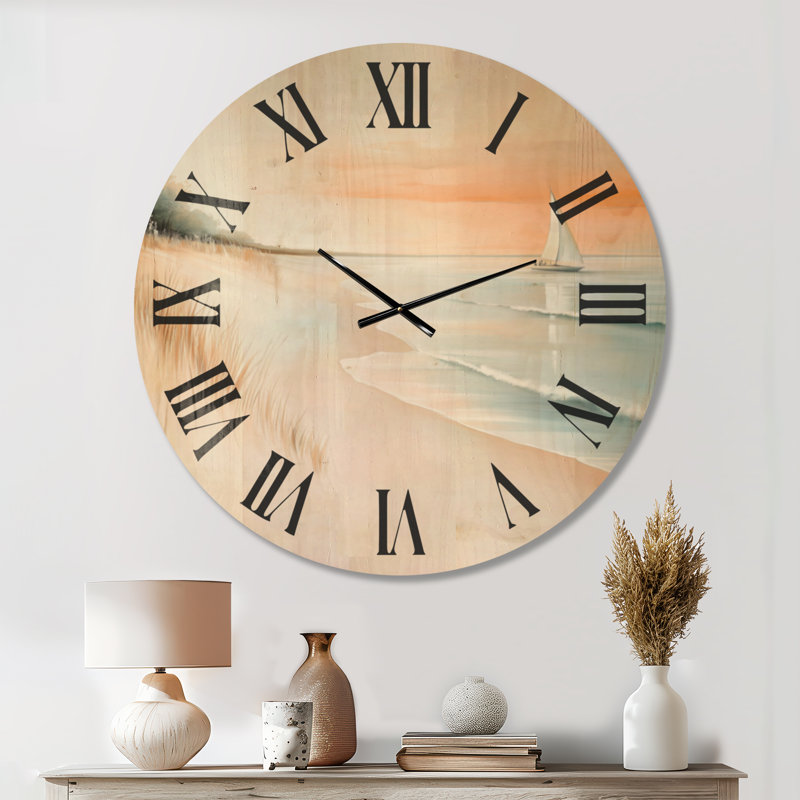 Solid Wood Analogue Wall Clock, Extra Large