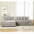 Oversized Two-Piece  Couches,  L Shaped Sofa, Corduroy, Left Chaise Daybed