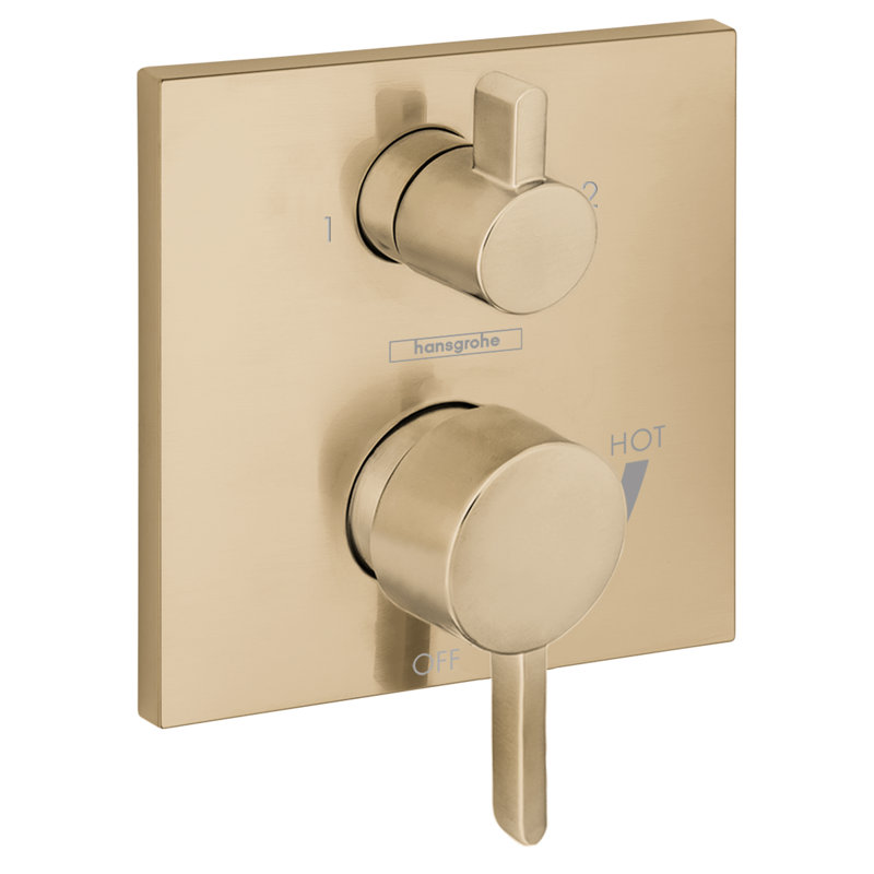 Garniture de douche à pression équilibrée avec valve de dérivation Ecostat Ecost, Bronze brossé