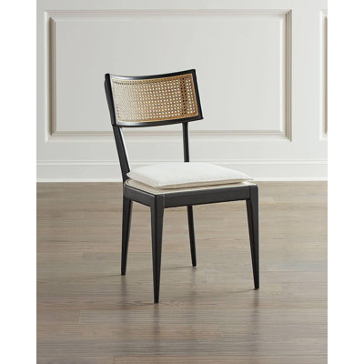 Solid Wood Side Chair in Black