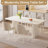 Abishan 62.99" Modern Rectangle Cream White Dining Table for Kitchen, Bar, Living Room-256947267-253267583