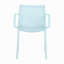 Holiday - Fauteuil empilable moderne en plastique 4 pièces pour une utilisation intérieure / extérieure - Dossier ergonomique à lattes, matériau PP toutes saisons, bleu ciel clair - patio, balcon, café-131517297