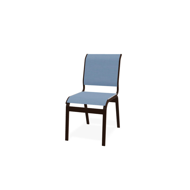 Chaise d'appoint de salle à manger Hiraku, Kona texturé, Ciel 42D