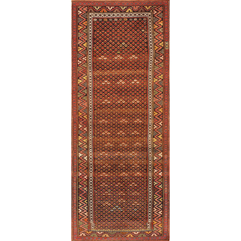 Tapis de couloir antique en laine