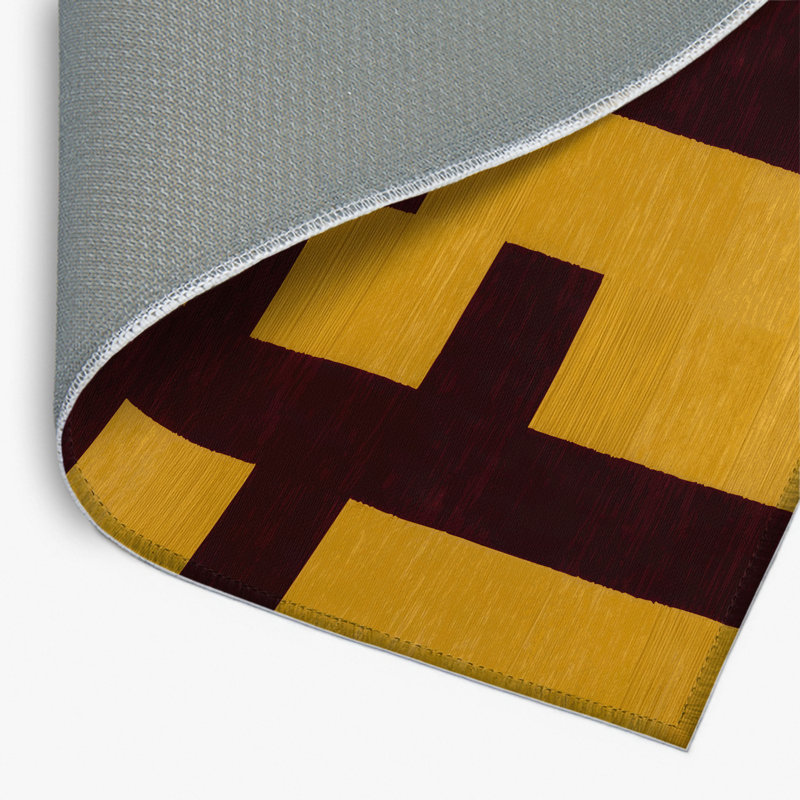 Tapis d'intérieur et d'extérieur à carreaux rouge, Rectangulaire 2 pi x 3 pi