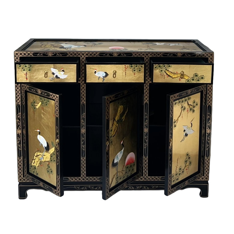 Schneck Gold Leaf Accent Sideboard Cabinet