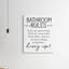 «Minimal Bathroom Rules Sign Hurry up Humor», art textuel-59974545-59974549