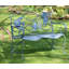 Banc de jardin en métal à dossier poisson et hippocampe Dash