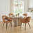 Olivas Mid-Century Modern Faux Leather Dining Chairs with Arms, Upholstered Kitchen & Dining Room Chairs (Set of 4)
