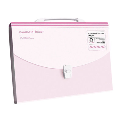 A4 Handheld Expanding File Organizer Multi-Pocket Accordion Document Folder Large Capacity Paper Storage Bag for Student Exam Paper Office File Sorting