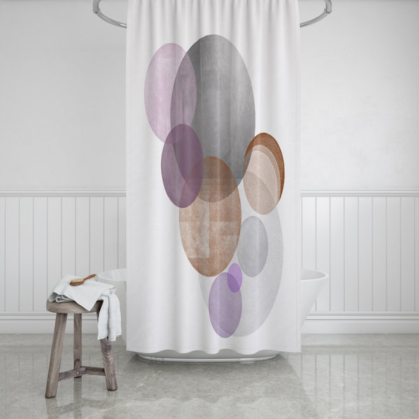 Braely Abstract Shower Curtain East Urban Home Size: 72 H x 70 W