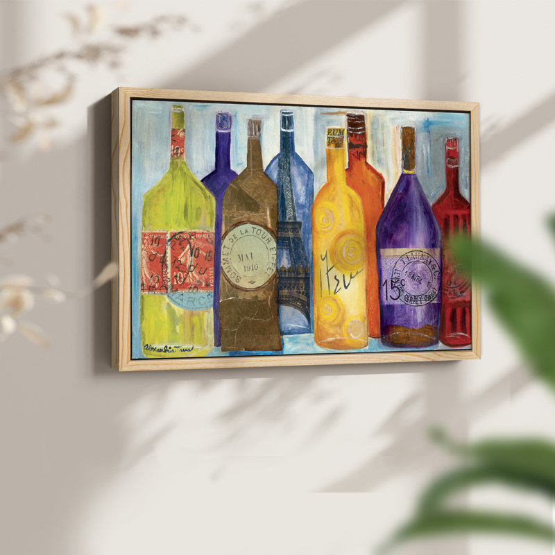 Vive La Bourgogne - Reproduction encadrée - Restickable, H 8 po x l 10 po, Naturel